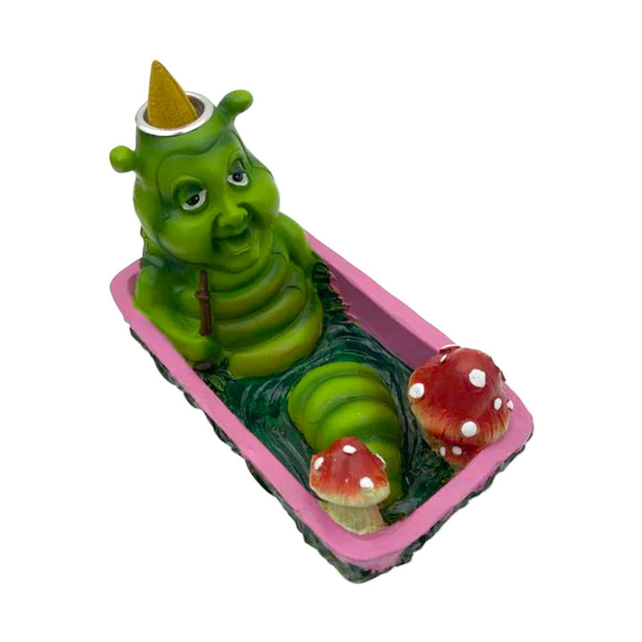 CATERPILLAR SMOKING HOOKAH BACKFLOW INCENSE BURNER