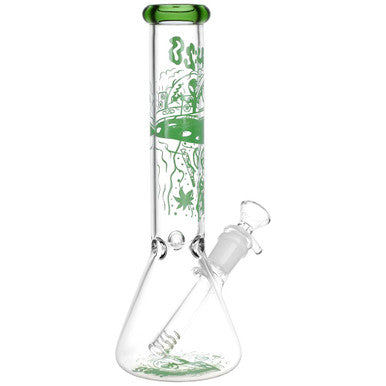 420 UFO Visitor Beaker Glass Water Pipe - 10" / 14mm F