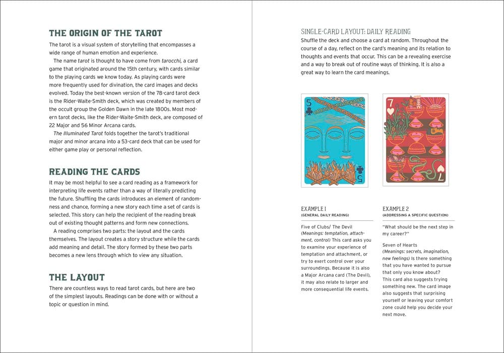 THE ILLUMINATED TAROT - 53 CARDS FOR DIVINATION & GAMEPLAY BY CAITLIN KEEGAN