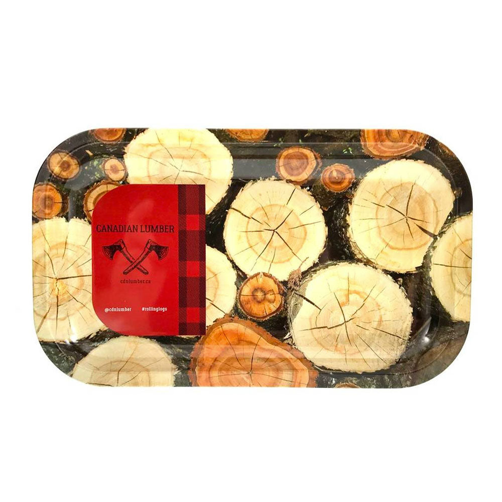CANADIAN LUMBER METAL ROLLING TRAY - 10.5"X 6.25"