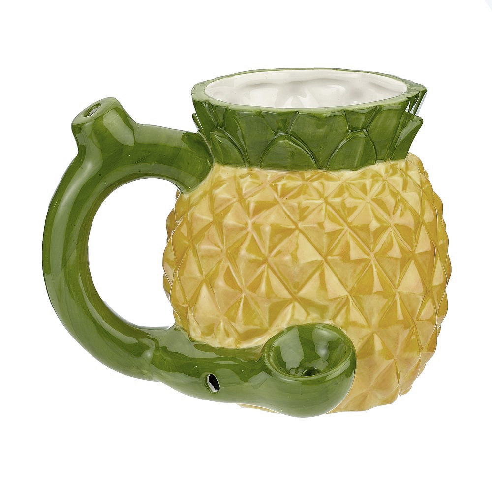 PREMIUM ROAST & TOAST CERAMIC MUG W/ PIPE - PINEAPPLE