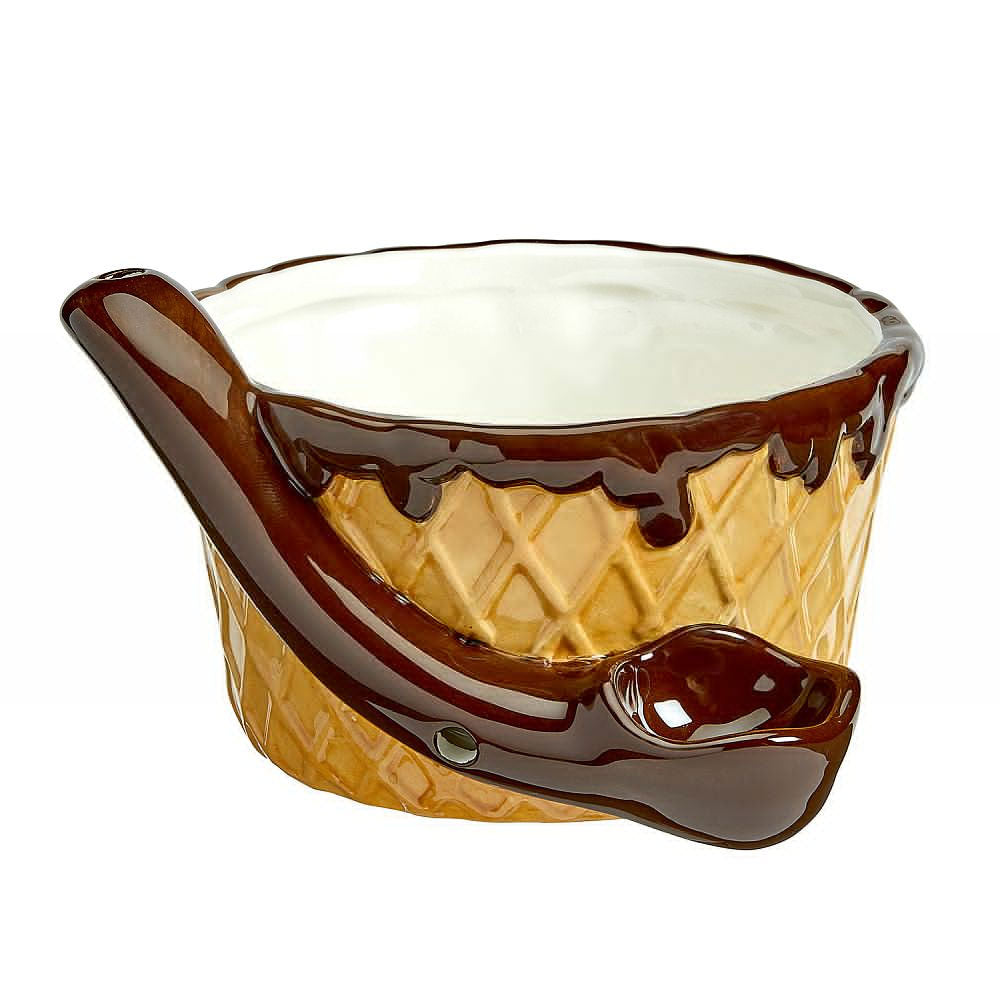 PREMIUM ROAST & TOAST CERAMIC MUG W/ PIPE - WAFFLE ICE CREAM BOWL