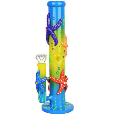 Catch A Rising Starfish Glow In The Dark Tube Water Pipe - 13.75" - 19mm F