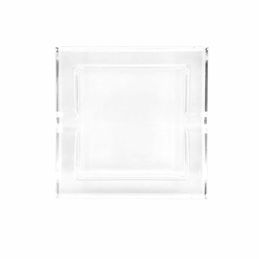 GLASS CRYSTAL ASHTRAY - STRAIGHT SQUARE