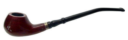 BENT CHURCHWARDEN PIPE BY SHIRE PIPE - 7.5" - ROSEWOOD