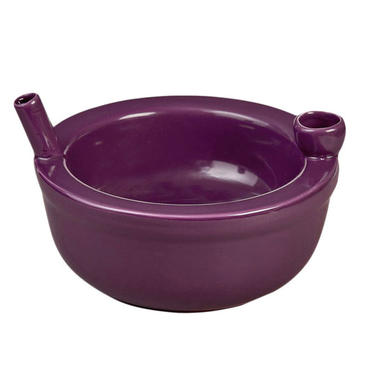 PREMIUM ROAST & TOAST CERAMIC CEREAL BOWL W/ PIPE - PURPLE