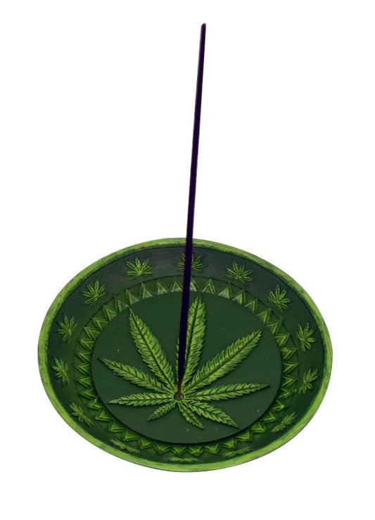 5" ROUND LEAF INCENSE BURNER  2848