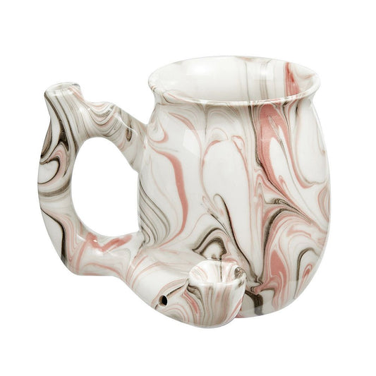 PREMIUM ROAST & TOAST CERAMIC MUG W/ PIPE - PINK MARBLE