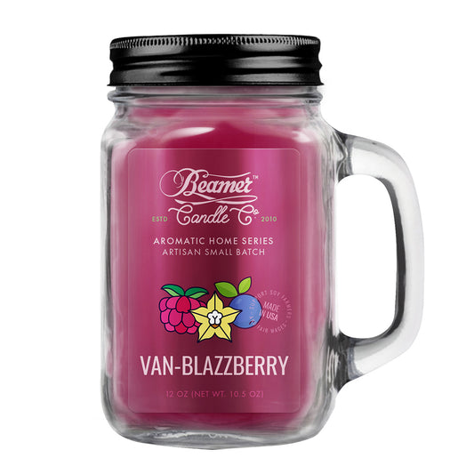 AROMATIC HOME SERIES - 12OZ GLASS MASON JAR