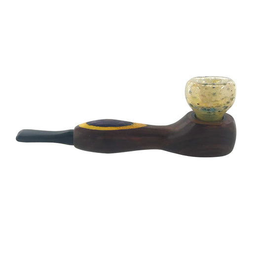 HYBRID WOOD PIPE W/ GLASS BOWL BY THE MILL - H-1