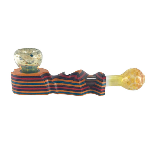 HYBRID WOOD PIPE W/ GLASS BOWL BY THE MILL - H-3
