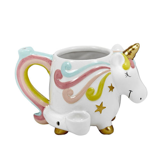 PREMIUM ROAST & TOAST CERAMIC MUG W/ PIPE - UNICORN