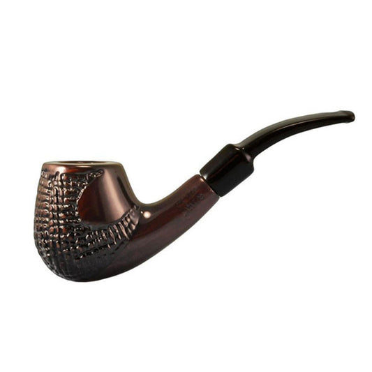 5.5" ENGRAVED BRANDY ROSEWOOD SHIRE PIPE