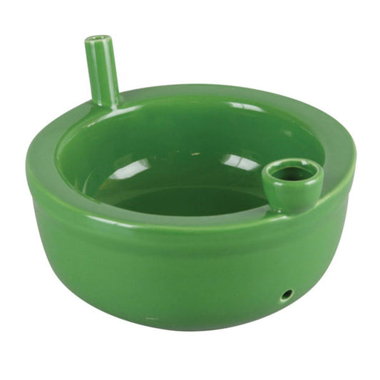 PREMIUM ROAST & TOAST CERAMIC CEREAL BOWL W/ PIPE - GREEN