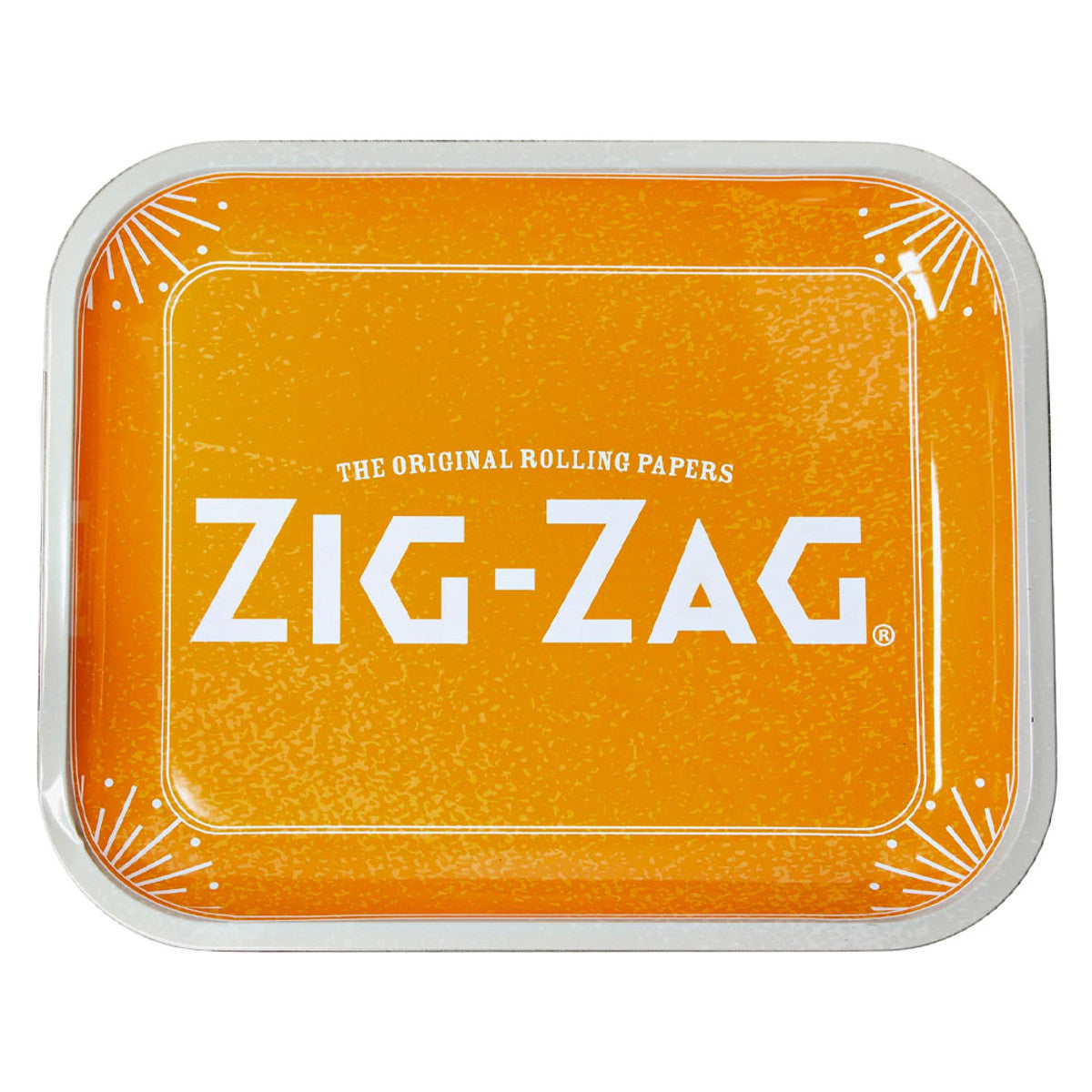 ZIG-ZAG METAL ROLLING TRAY - SINCE 1879 (ORANGE ZIG-ZAG METAL ROLLING TRAY - SINCE 1879 (ORANGE