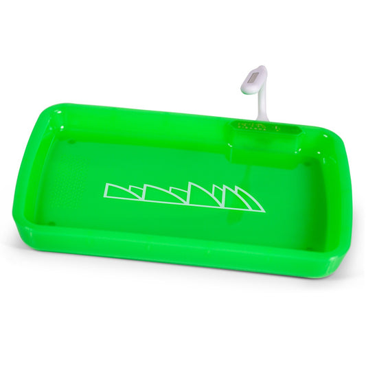 PIRANHA 17.25" X 7.25" LED ROLLING TRAY W/ LIGHT & BAG - GREEN