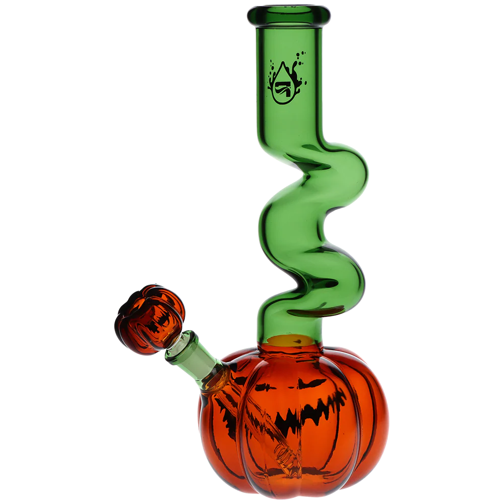 Pulsar Twisty And Wicked Jack-O-Lantern Glass Hand Pipe - 5.7"